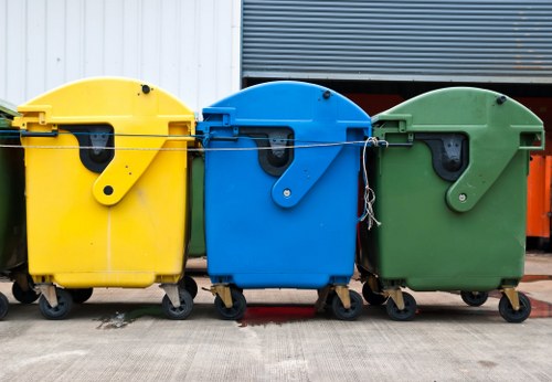 Professional furniture disposal team at work